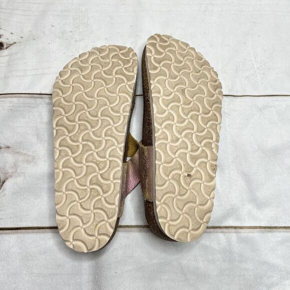 Birkenstock Gizeh Sandals Metallic Pink Color Slip On Thing Sandals Sz 7 - Picture 14 of 14